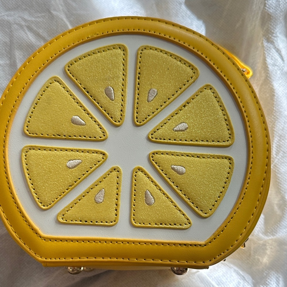 Yellow Citrus Slice Crossbody Bag